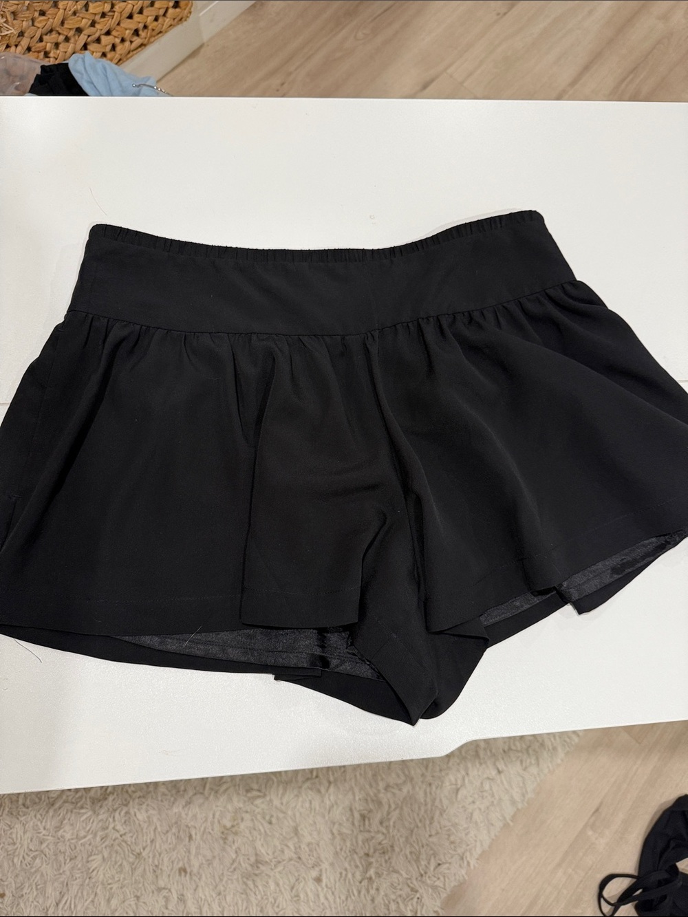 Express Black Ruffle Shorts - Picture 2 of 3